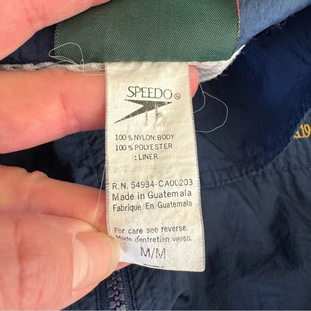 Vintage! Speedo 1996 Atlanta Olympics Swishy Windbreaker Jacket - Navy